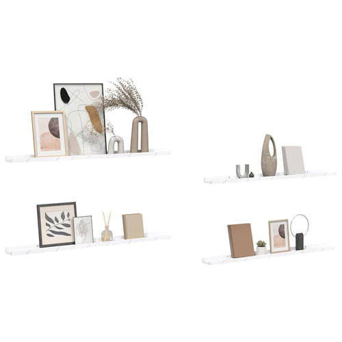 Wall Shelf 4 Pcs Engineered Wood