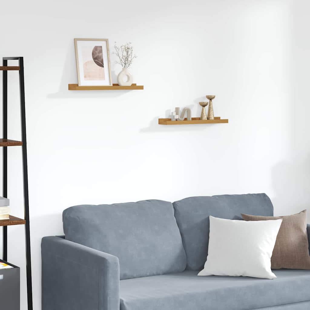 Wall Shelf Floating Shelves 2 Pcs Storage Display Shelving Engineered Wood