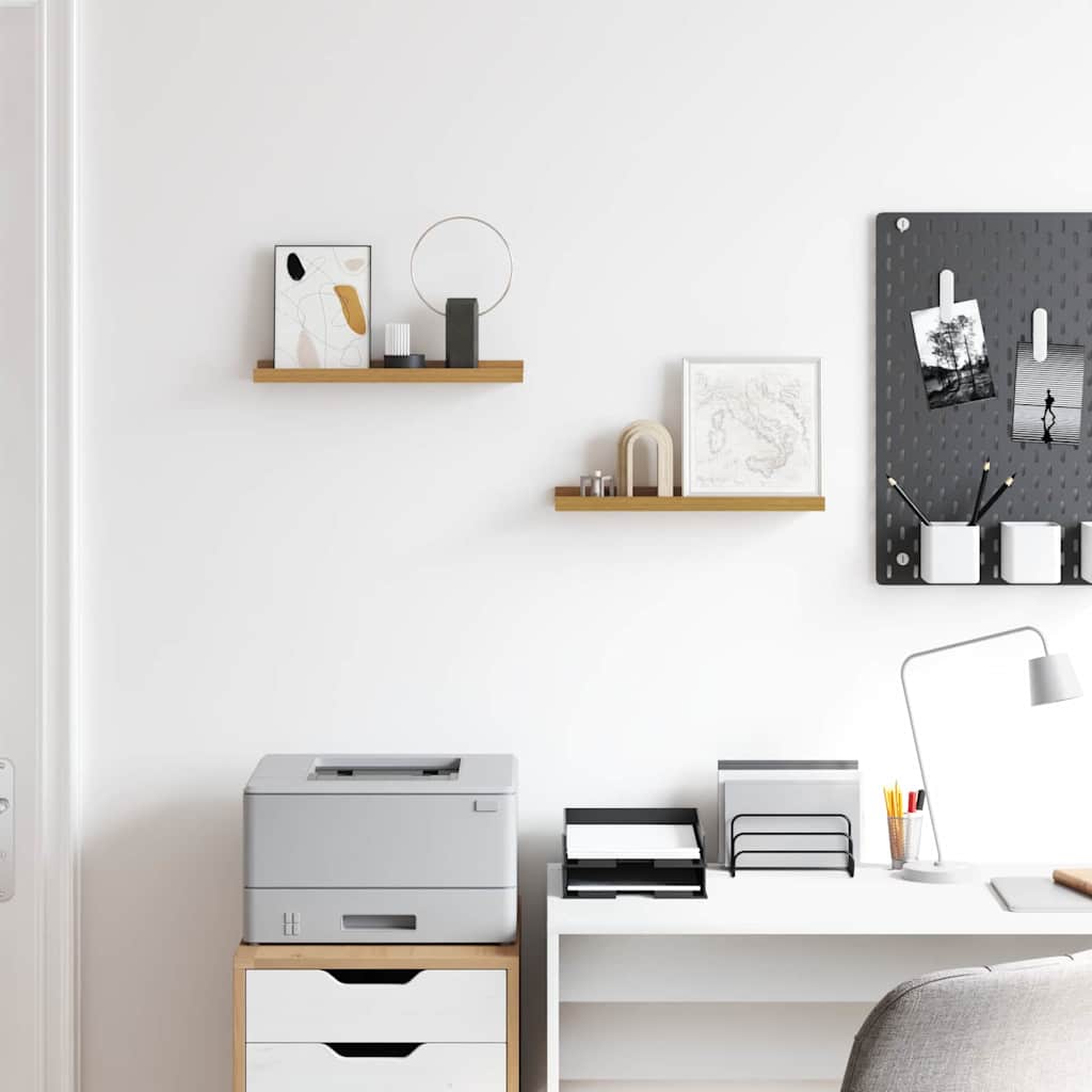 Wall Shelf Floating Shelves 2 Pcs Storage Display Shelving Engineered Wood