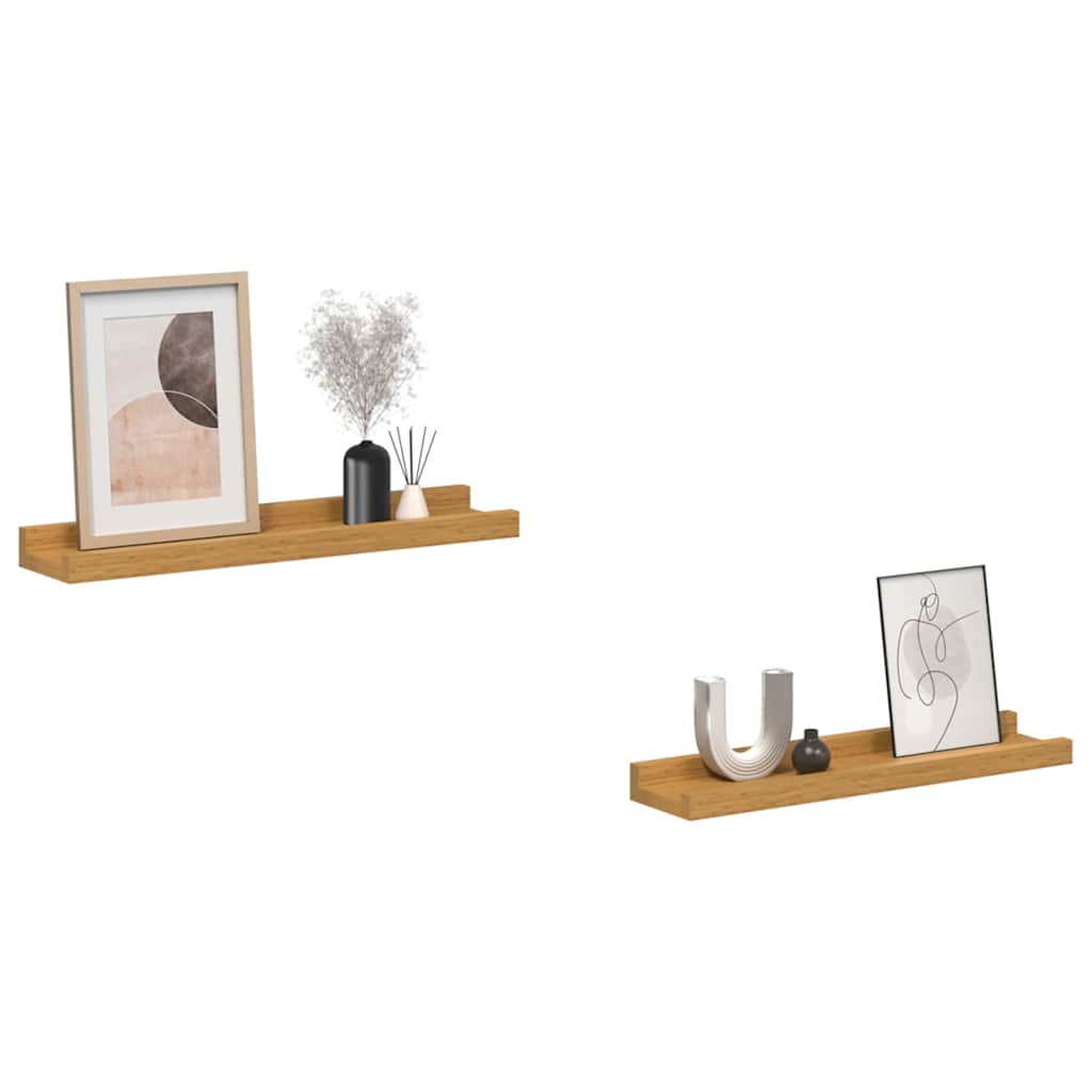 Wall Shelf Floating Shelves 2 Pcs Storage Display Shelving Engineered Wood