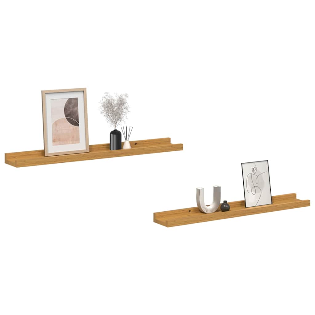 Wall Shelf With Shelf 2 Pcs Engineered Wood