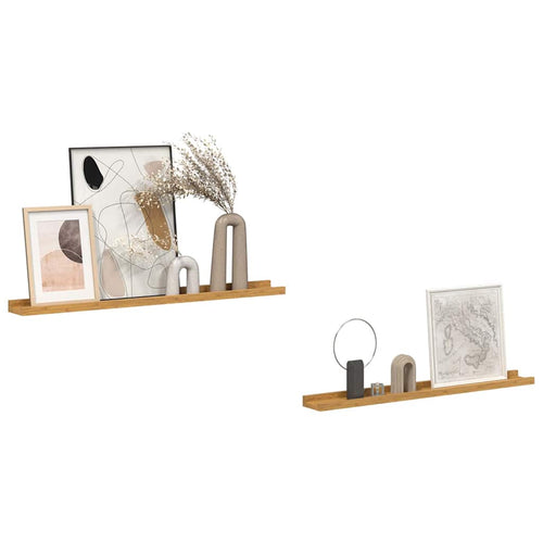 Wall Shelf With Shelf 2 Pcs Engineered Wood