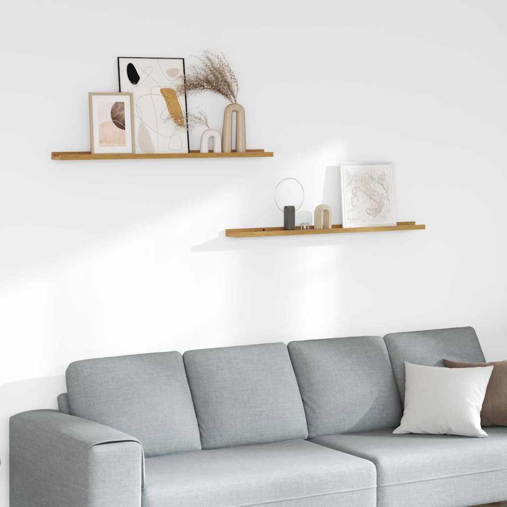 Wall Shelf Floating Shelves 2 Pcs Display Storage Shelving Unit Engineered Wood