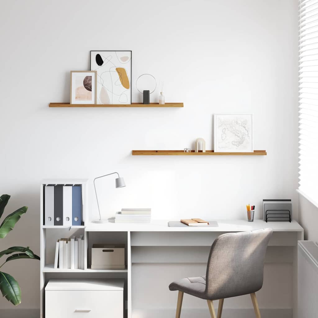 Wall Shelf Floating Shelves 2 Pcs Display Storage Shelving Unit Engineered Wood