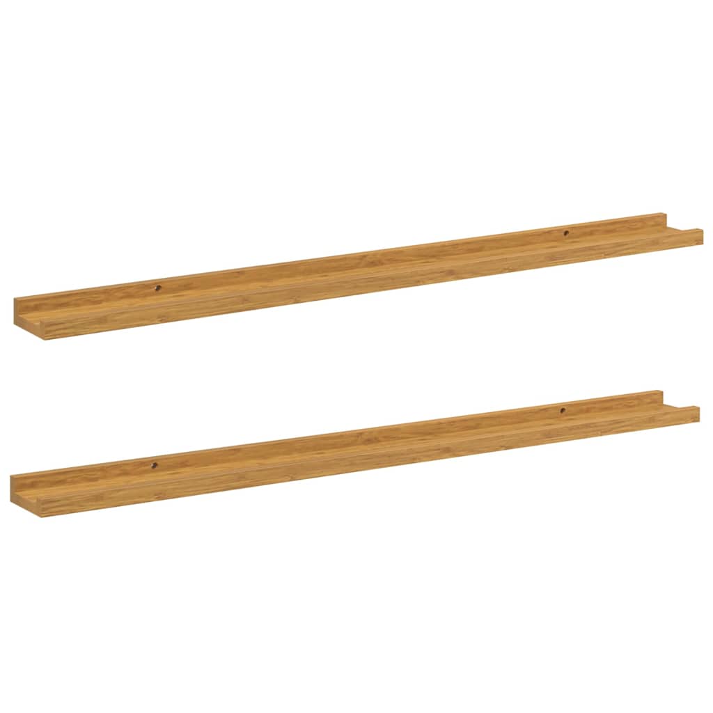 Wall Shelf Floating Shelves 2 Pcs Display Storage Shelving Unit Engineered Wood