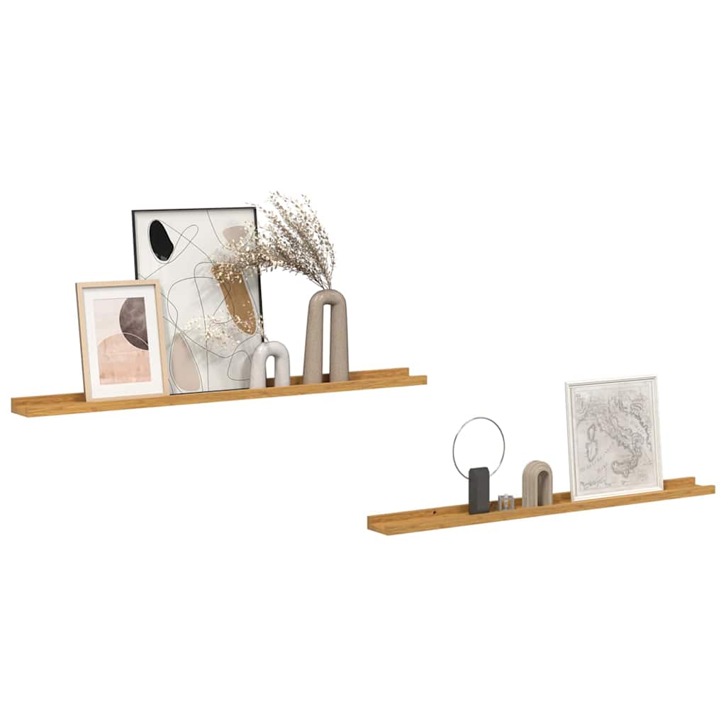 Wall Shelf 2 Pcs Engineered Wood