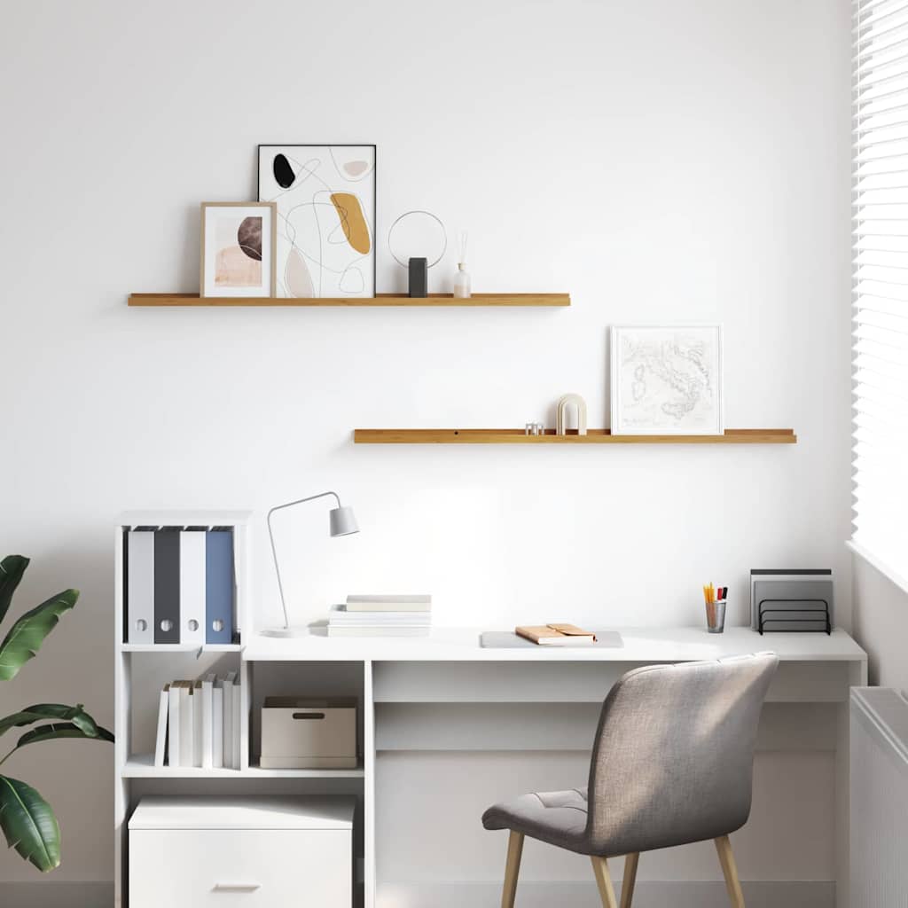 Wall Shelf 2 Floating Shelves Modern Display Storage Engineered Wood