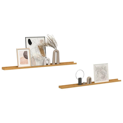 Wall Shelf 2 Pcs Engineered Wood