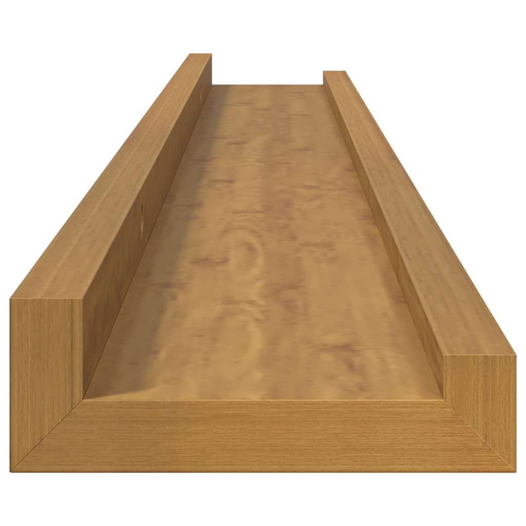Wall Shelf 4pc Floating Set 80cm Beige Engineered Wood Storage Shelves 80 cm