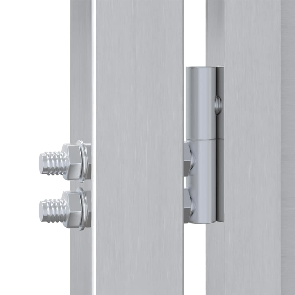 Garden Gate Stainless Steel 100x125cm Lockable Outdoor Fence Silver