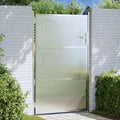 Garden Gate Stainless Steel 100x125cm Lockable Outdoor Fence Silver