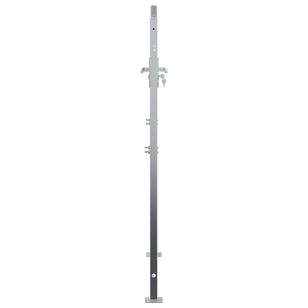 Garden Gate Stainless Steel 100x125cm Lockable Outdoor Fence Silver