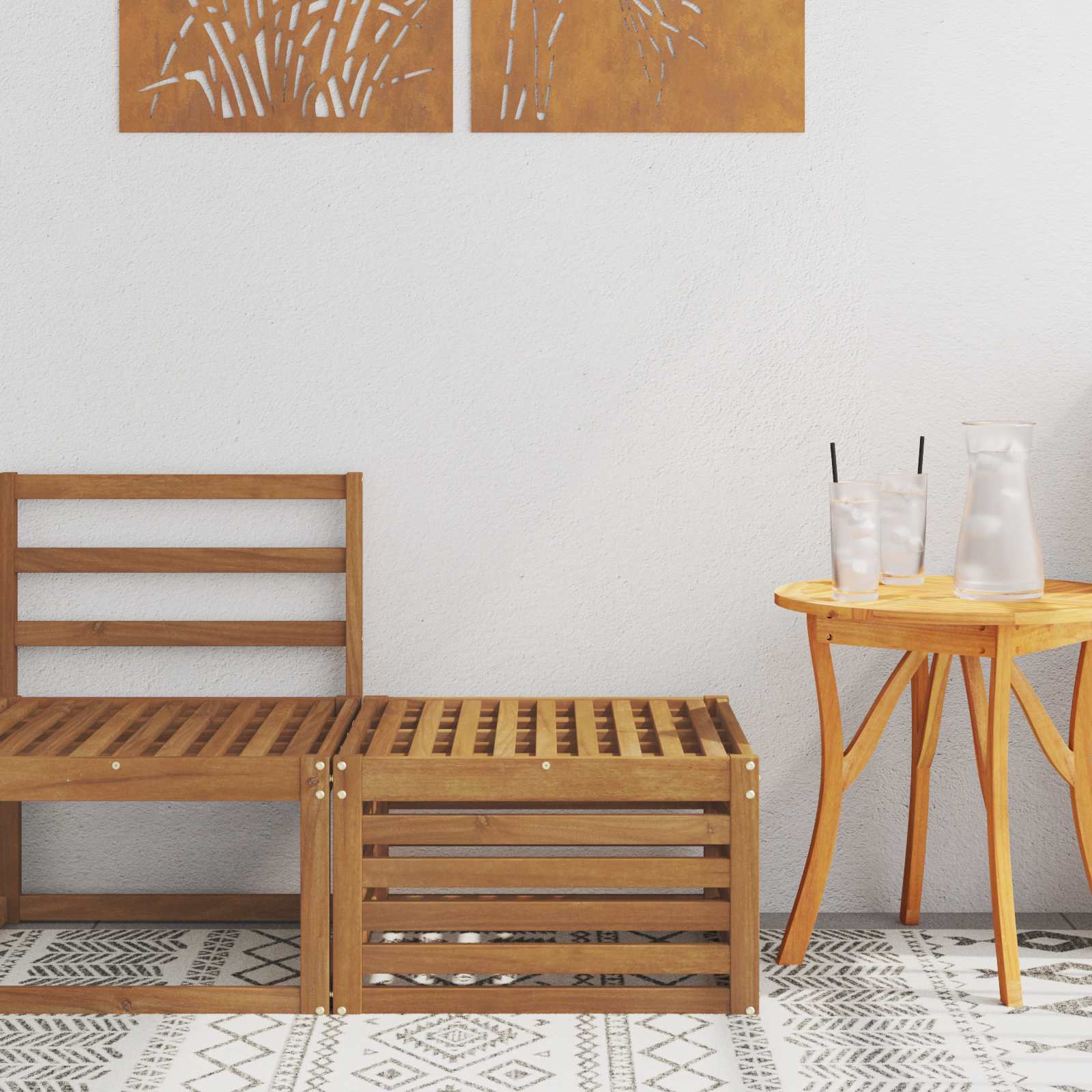 Outdoor 91 X 63 X 73 Cm Solid Acacia Wood