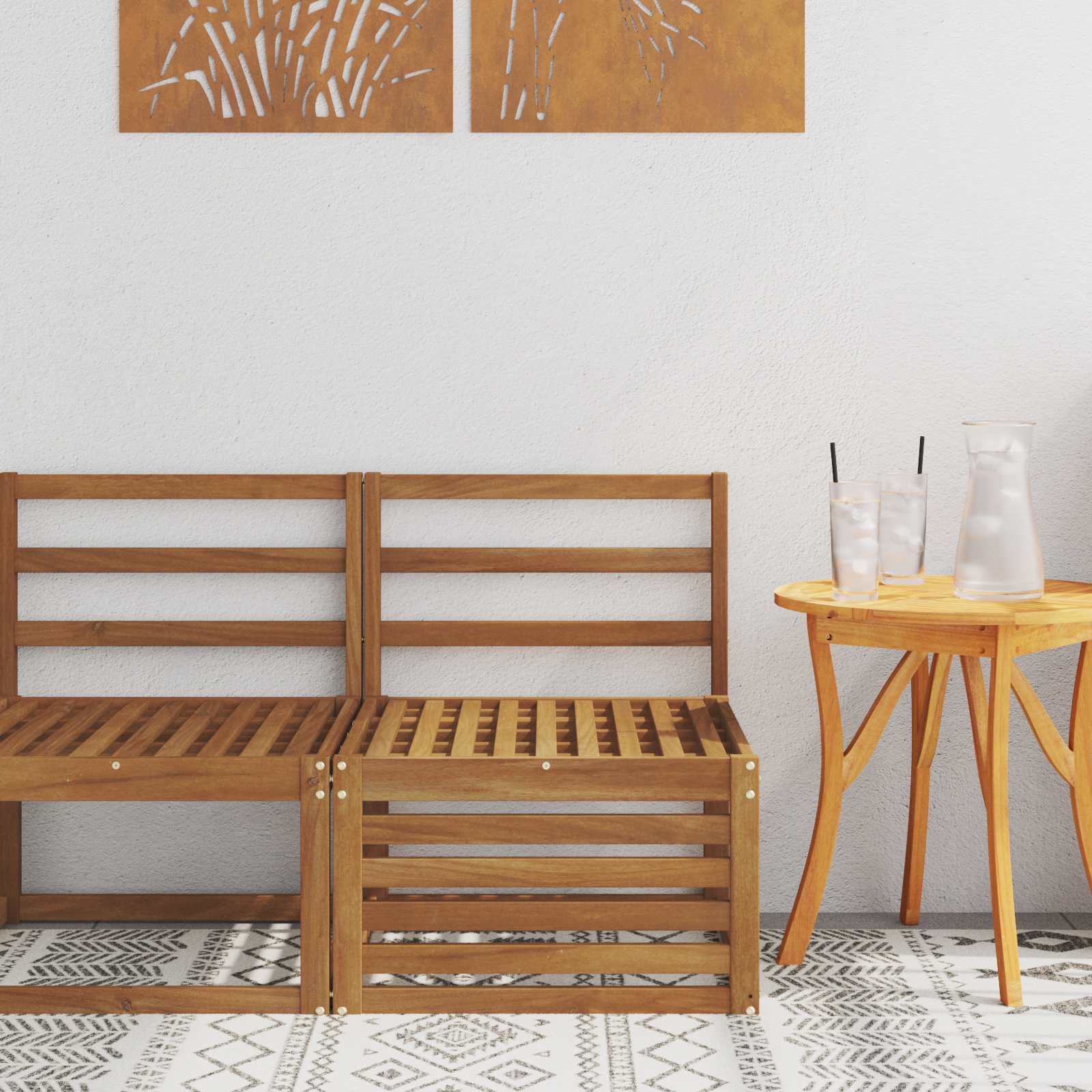 Outdoor 91 X 63 X 73 Cm Solid Acacia Wood