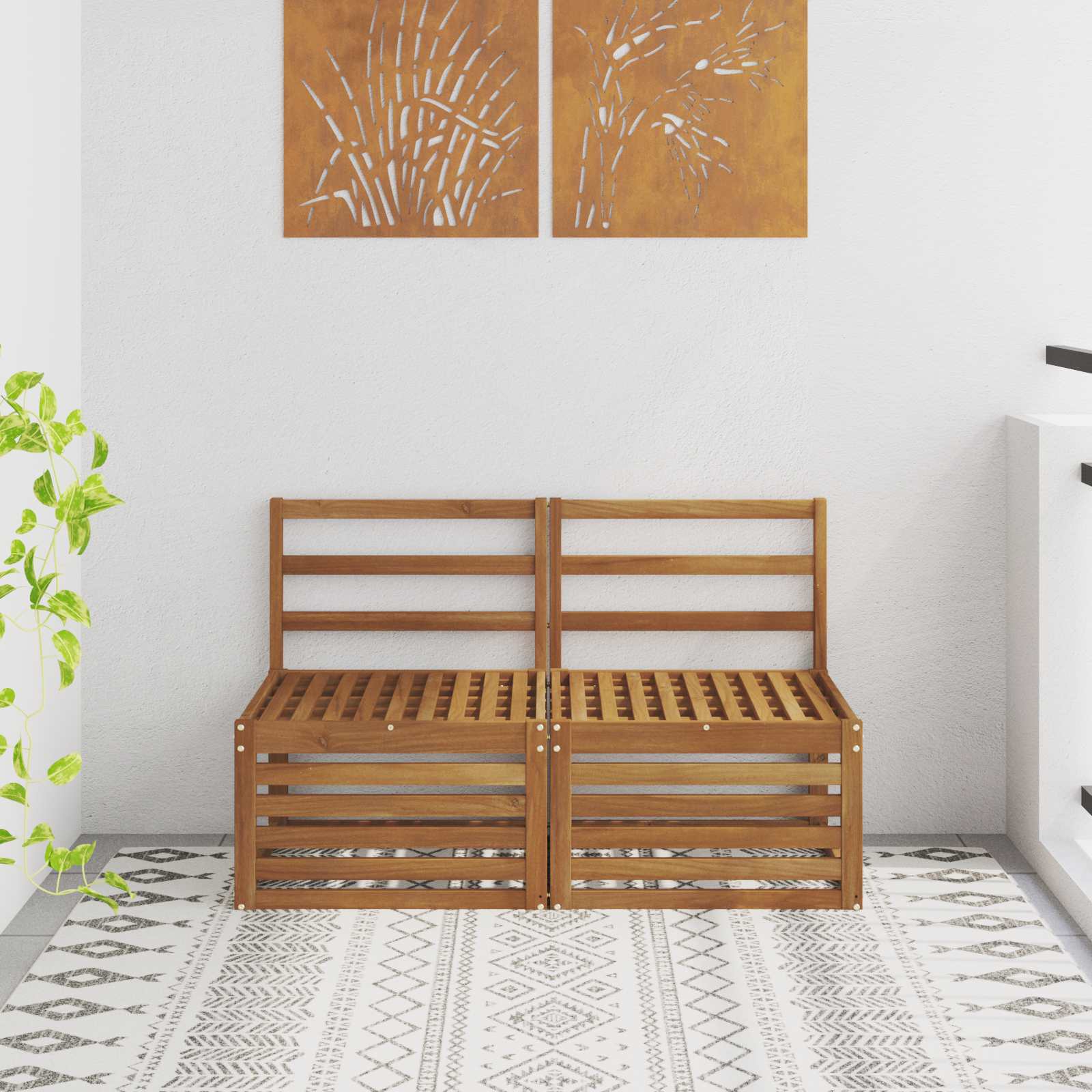 Outdoor 91 X 63 X 73 Cm Solid Acacia Wood