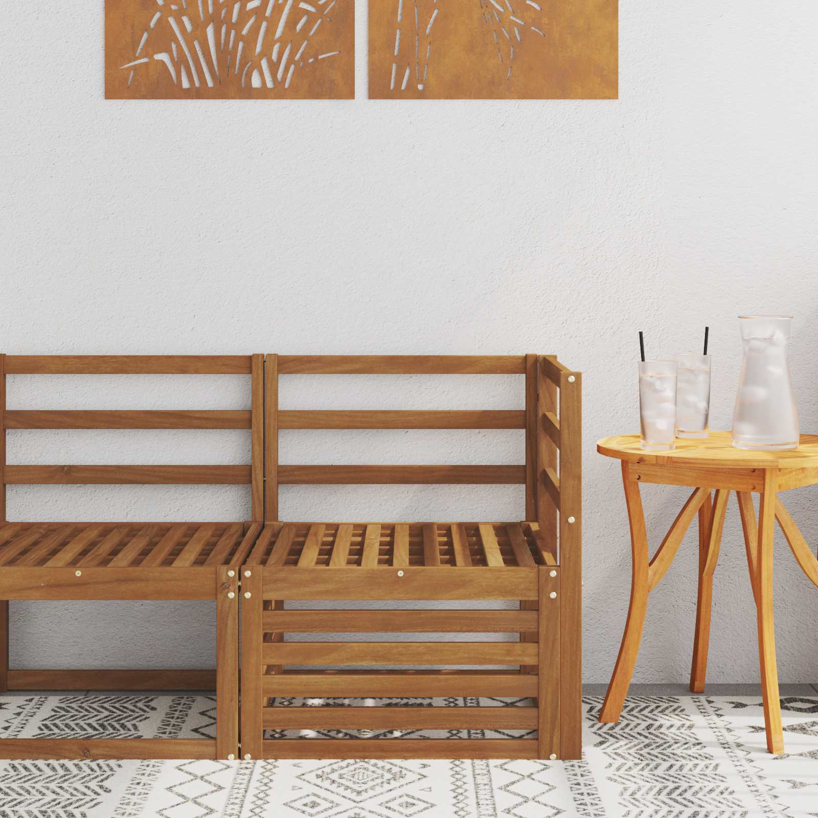 Outdoor 91 X 63 X 73 Cm Solid Acacia Wood