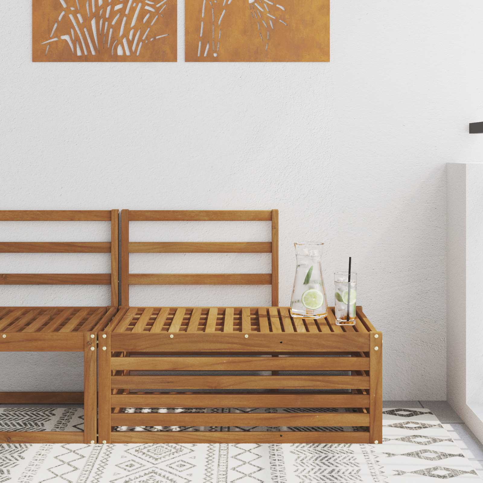 Outdoor 91 X 63 X 73 Cm Solid Acacia Wood