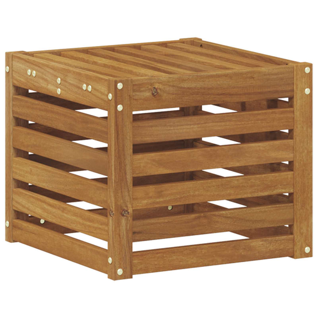 Outdoor Stool Bench 43 X 43 X 37 Cm Solid Acacia Wood