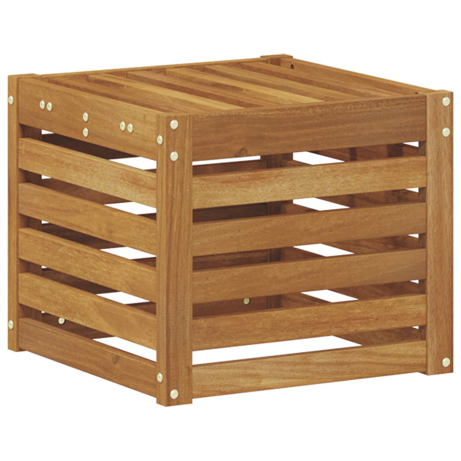 Outdoor Stool Bench 43 X 43 X 37 Cm Solid Acacia Wood