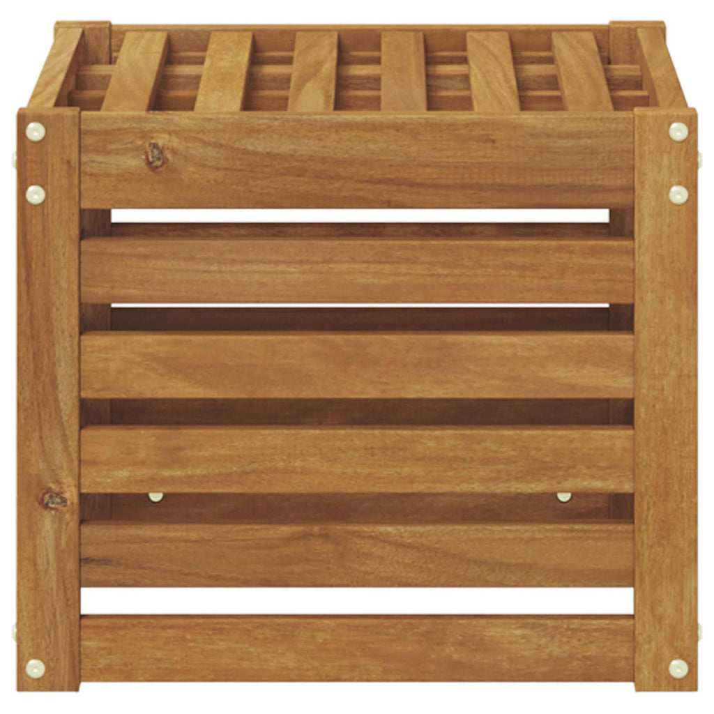 Outdoor Stool Bench 43 X 43 X 37 Cm Solid Acacia Wood