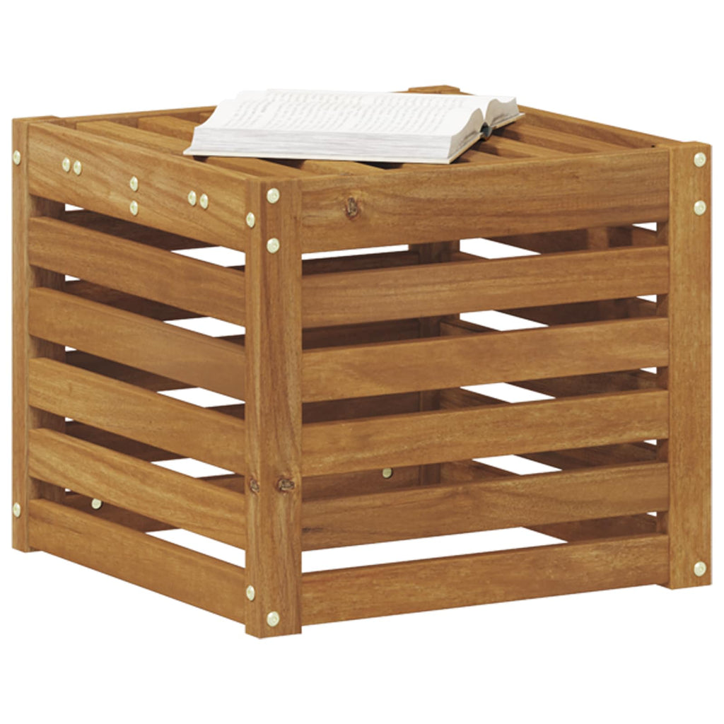 Outdoor Stool Bench 43 X 43 X 37 Cm Solid Acacia Wood