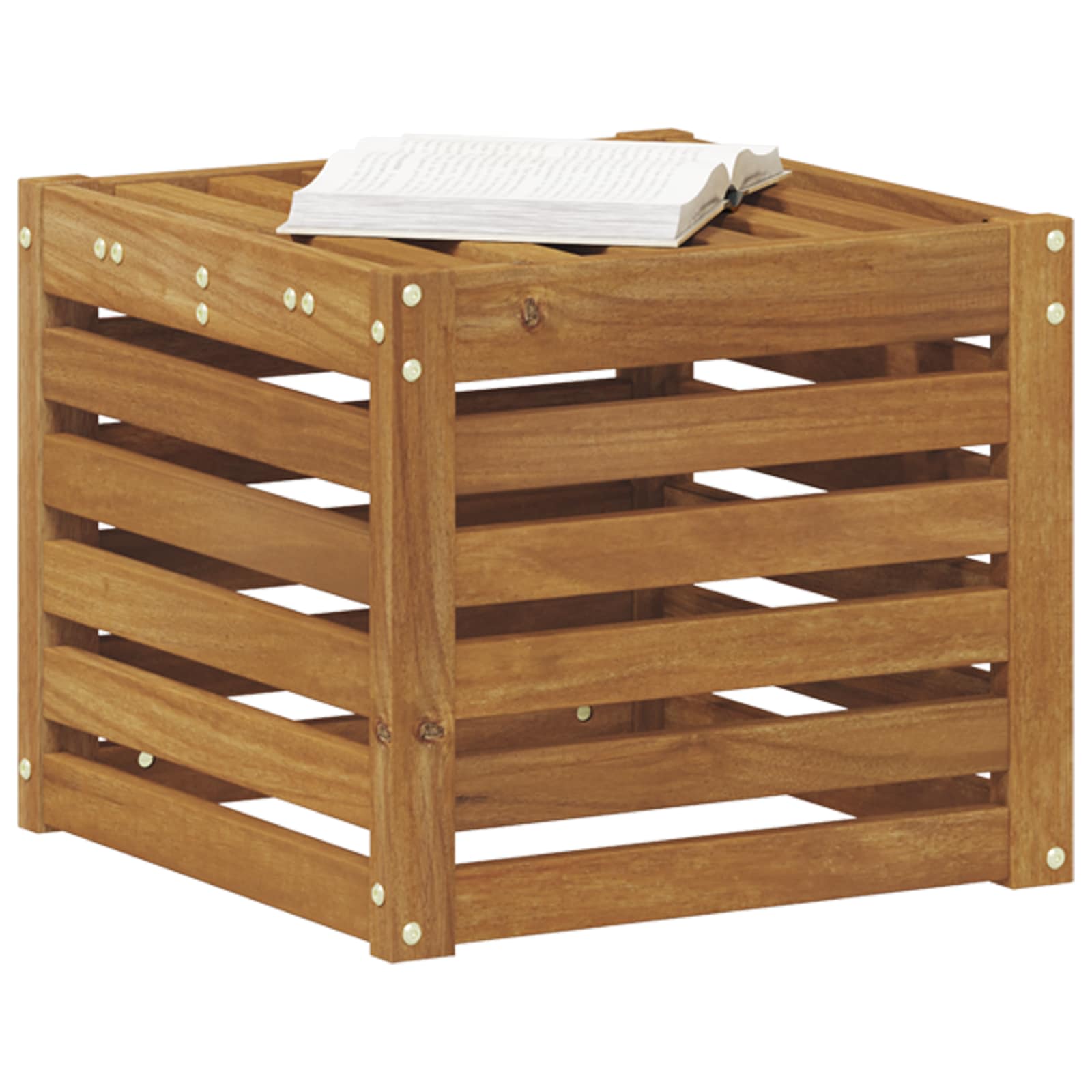 Outdoor Stool Bench 43 X 43 X 37 Cm Solid Acacia Wood
