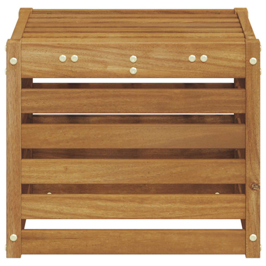Outdoor Stool Bench 43 X 43 X 37 Cm Solid Acacia Wood