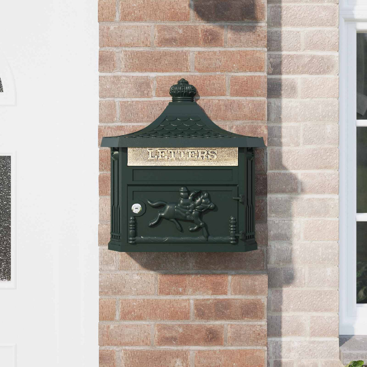 Post Boxes Vintage Bronze Mailbox Wall Mounted Cast Aluminum Lockable Outdoor Re