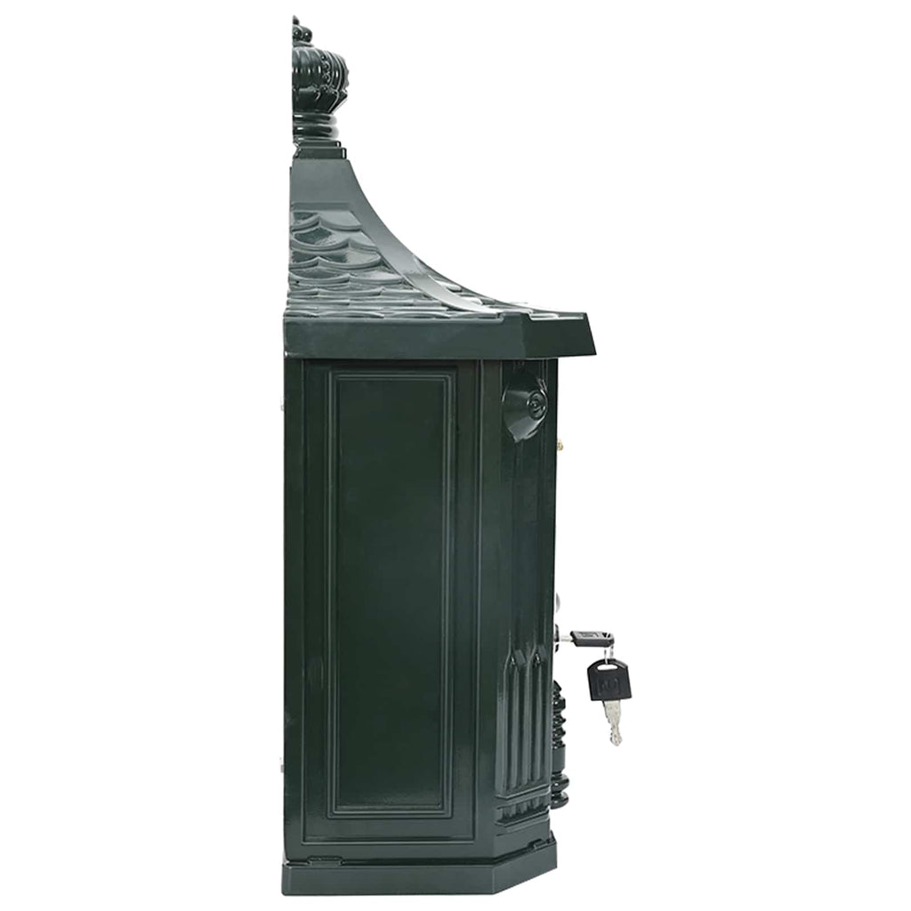 Post Boxes Vintage Bronze Mailbox Wall Mounted Cast Aluminum Lockable Outdoor Re