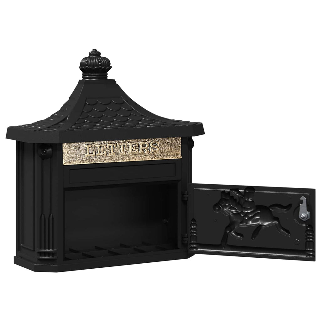 Post Boxes Vintage Bronze Mailbox Wall Mounted Cast Aluminum Lockable Outdoor Re