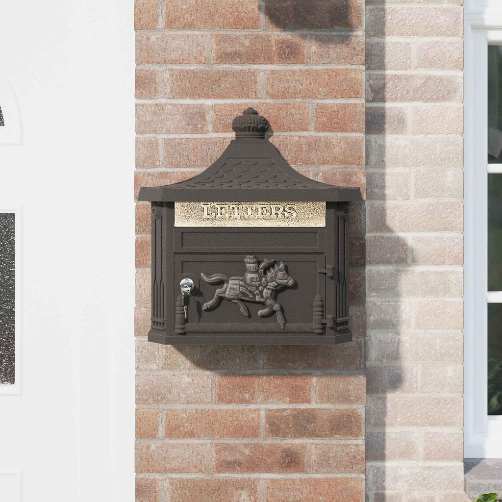 Wall Mounted Mailbox 40.5 X 16 X 45 Cm Cast Aluminum