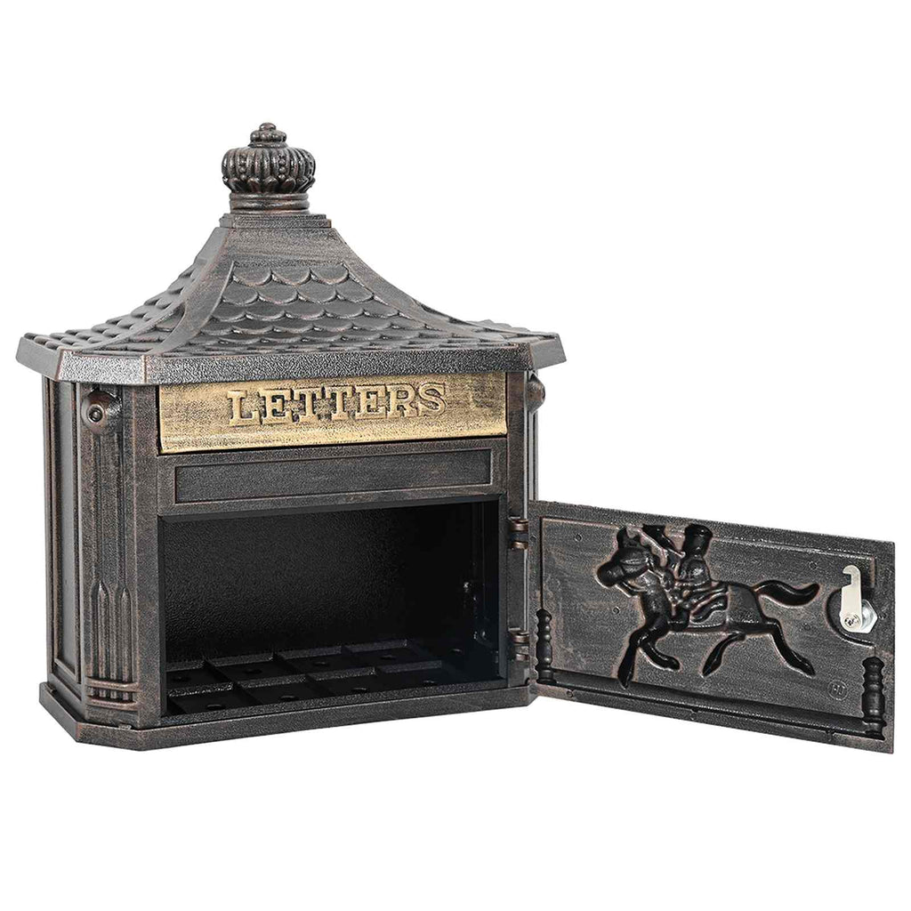 Wall Mounted Mailbox 40.5 X 16 X 45 Cm Cast Aluminum