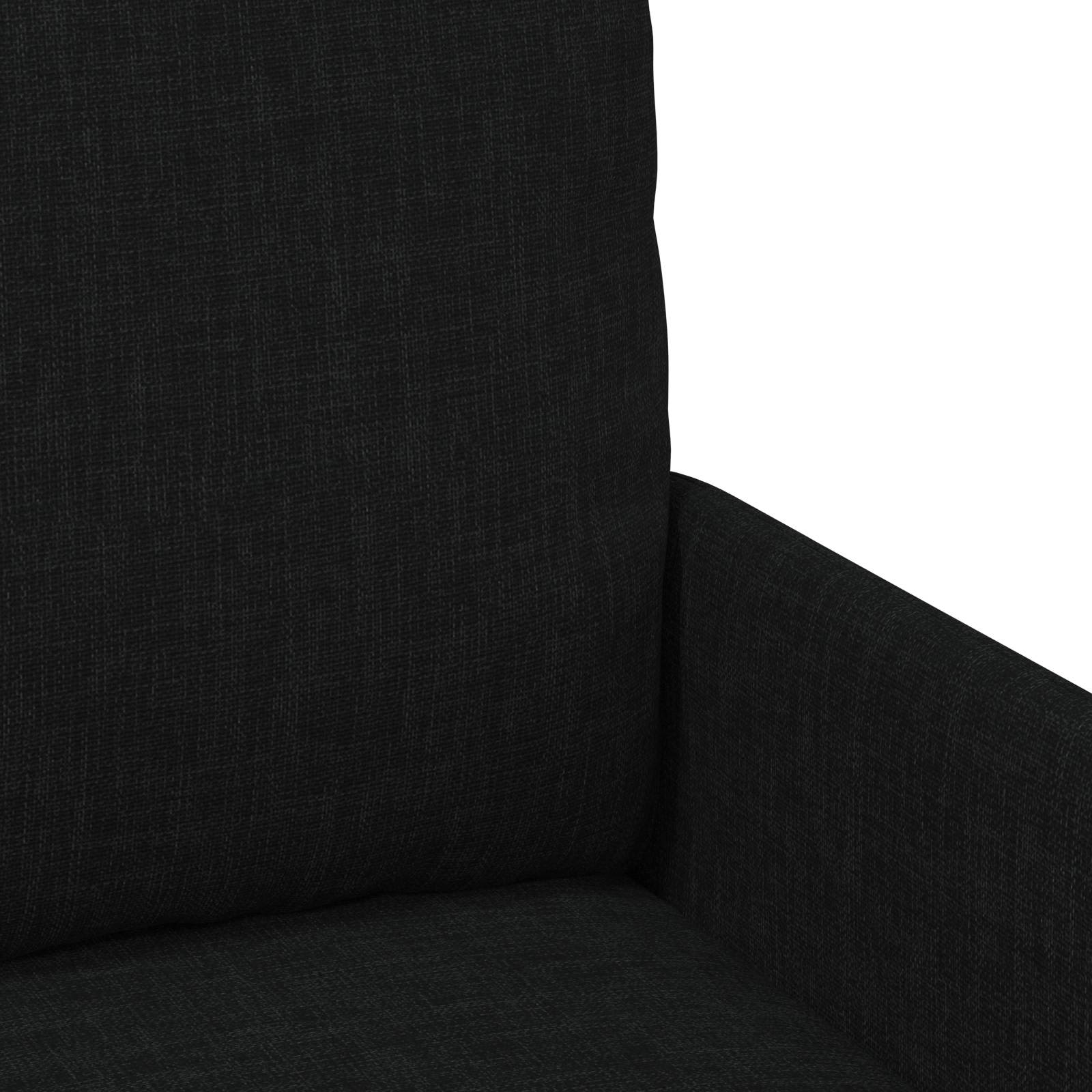 Sofa Sets With Cushion 3 Pcs Black 115 X 56 X 80 Cm Plywood