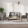 Sofa Sets With Cushion 3 Pcs Taupe 115 X 56 X 80 Cm Plywood