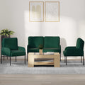 Sofa Sets 3 Pcs Dark Green 115 X 56 X 80 Cm Plywood