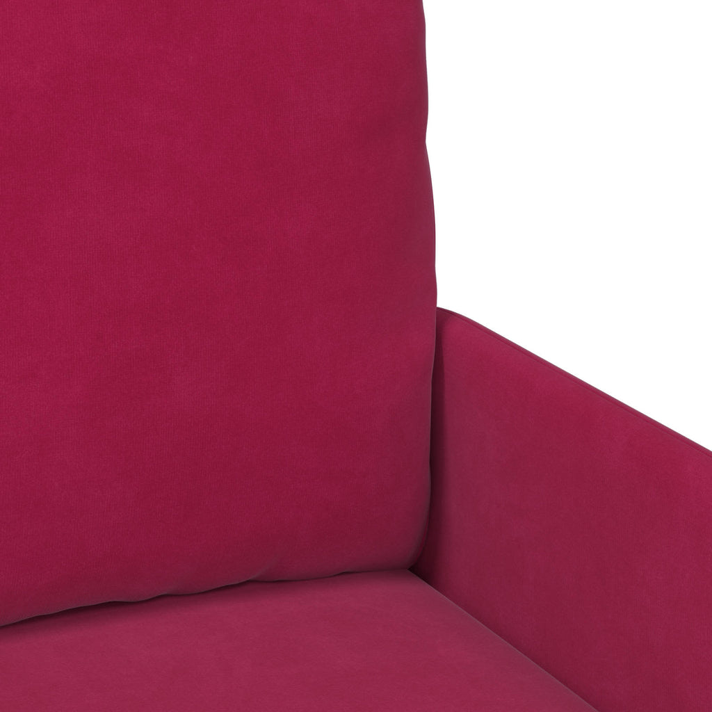 Sofa Sets With Cushion 3 Pcs Wine Red 115 X 56 X 80 Cm Plywood