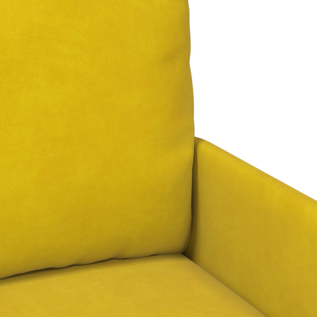 Sofa Sets With Cushion 3 Pcs Yellow 115 X 56 X 80 Cm Plywood