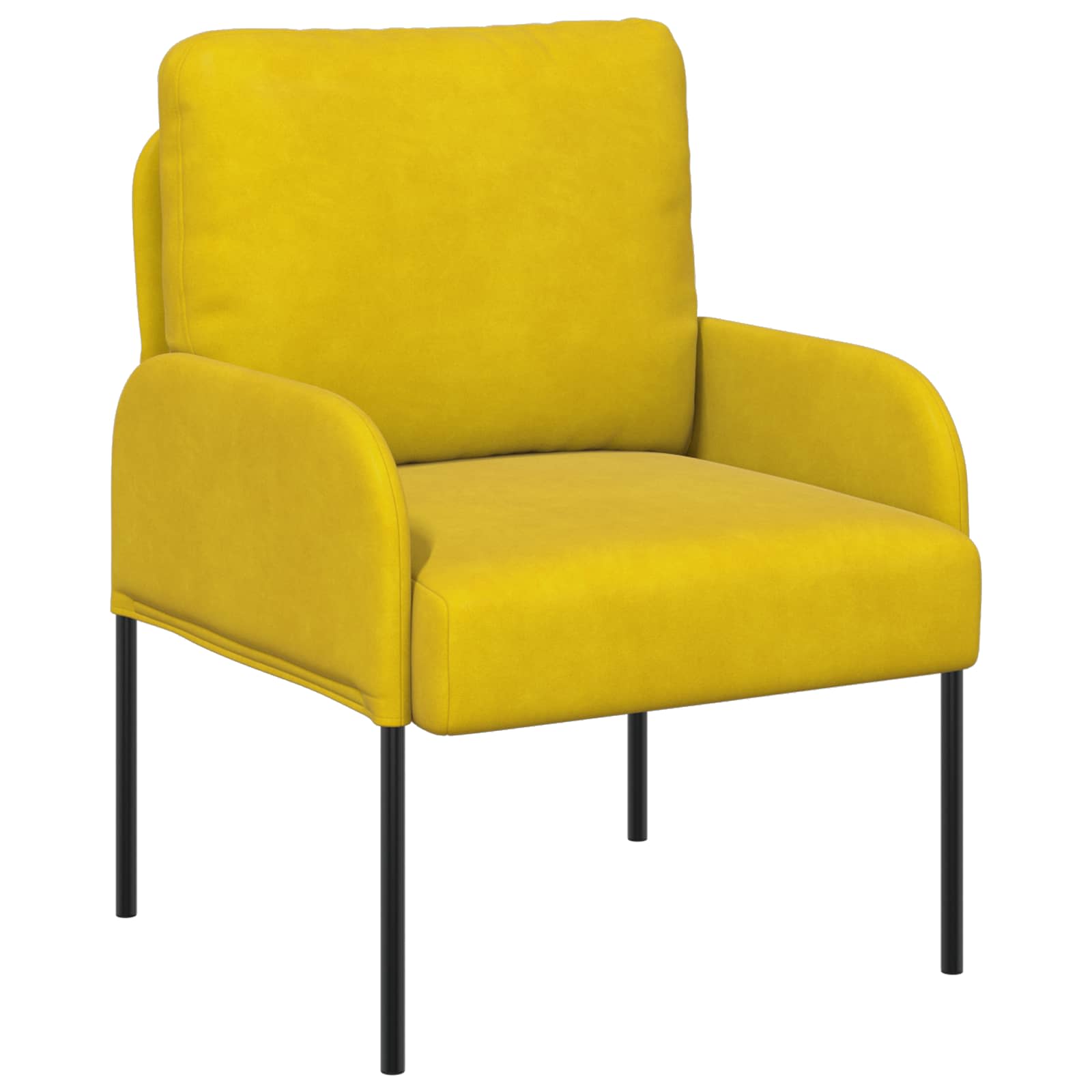 Sofa Sets With Cushion 3 Pcs Yellow 115 X 56 X 80 Cm Plywood