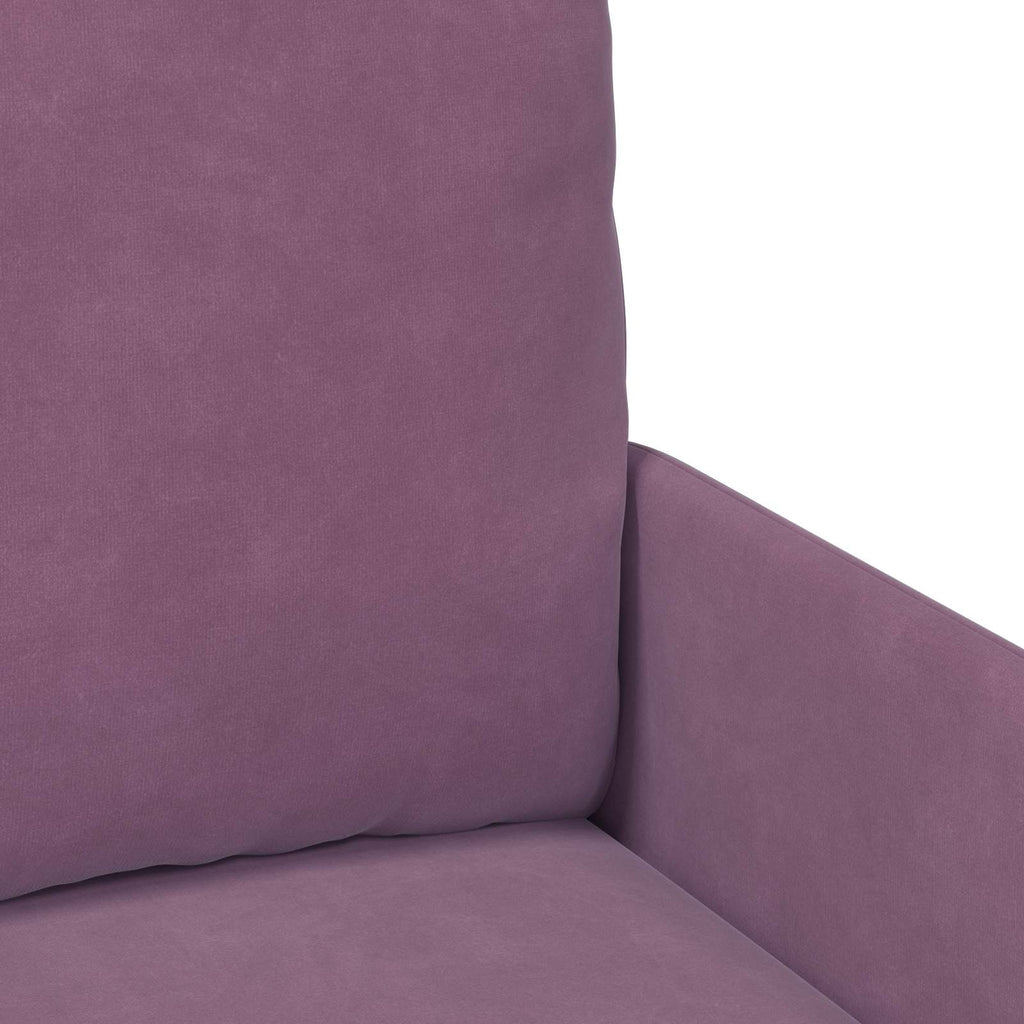Sofa Sets With Cushion 3 Pcs Purple 115 X 56 X 80 Cm Plywood