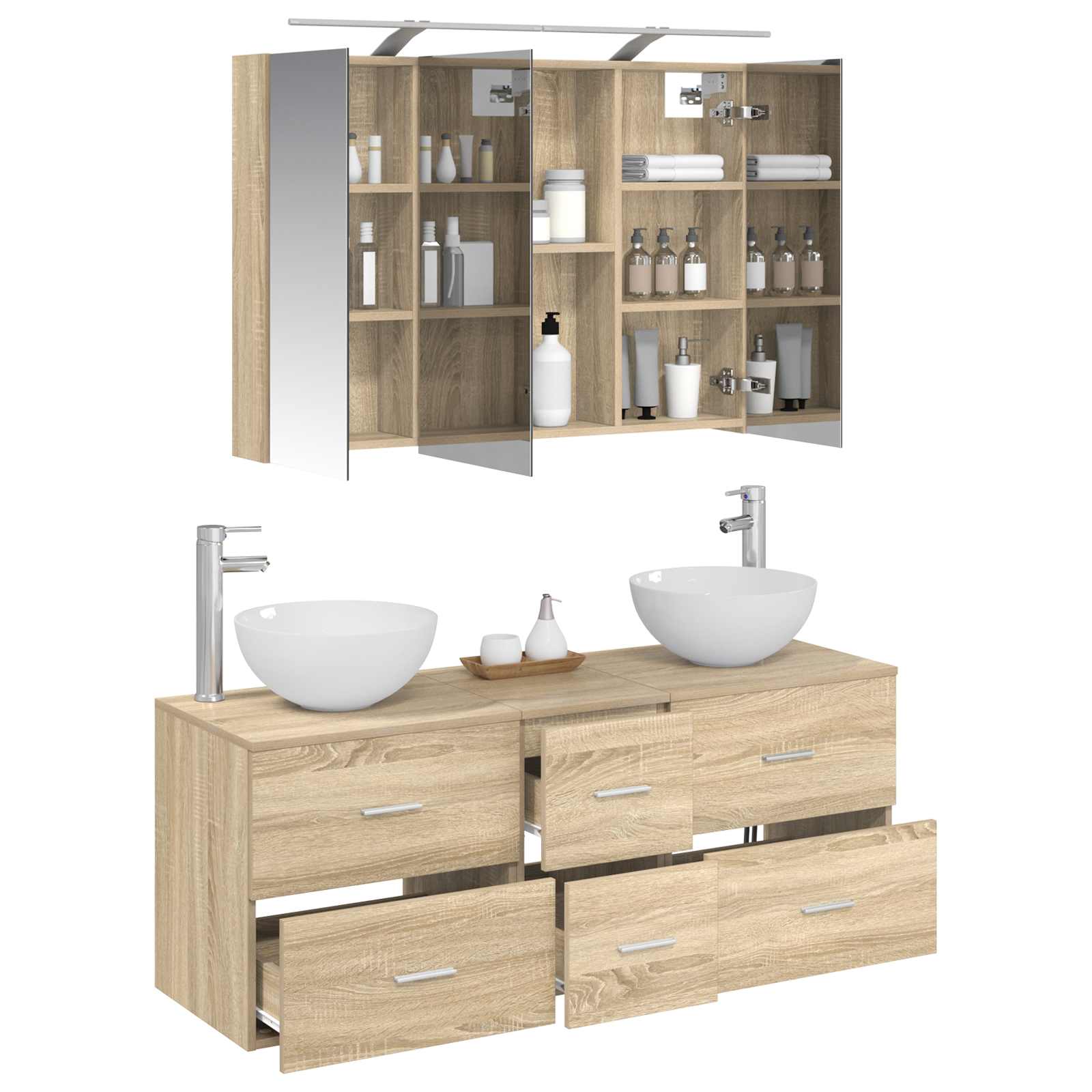 Bathroom Furniture Set 4 Pcs