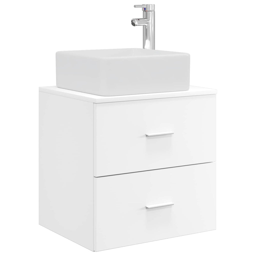 Furniture Set Bathroom 5 Pcs Engineered Wood Glass White Sonoma Oak Old Wood LED