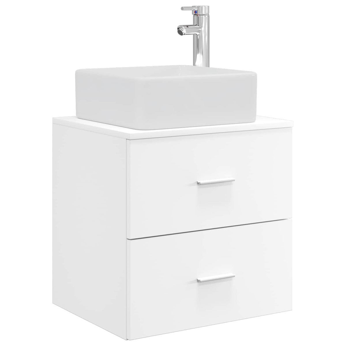 Furniture Set Bathroom 5 Pcs Engineered Wood Glass White Sonoma Oak Old Wood LED