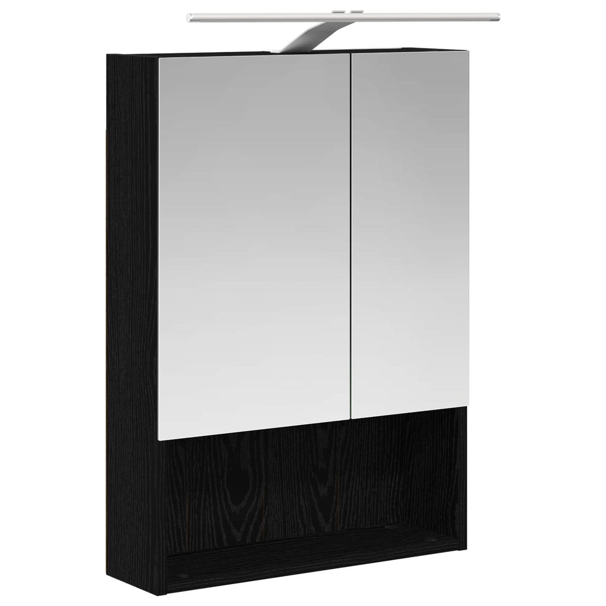 Furniture Set Bathroom 5 Pcs Engineered Wood Glass White Sonoma Oak Old Wood LED