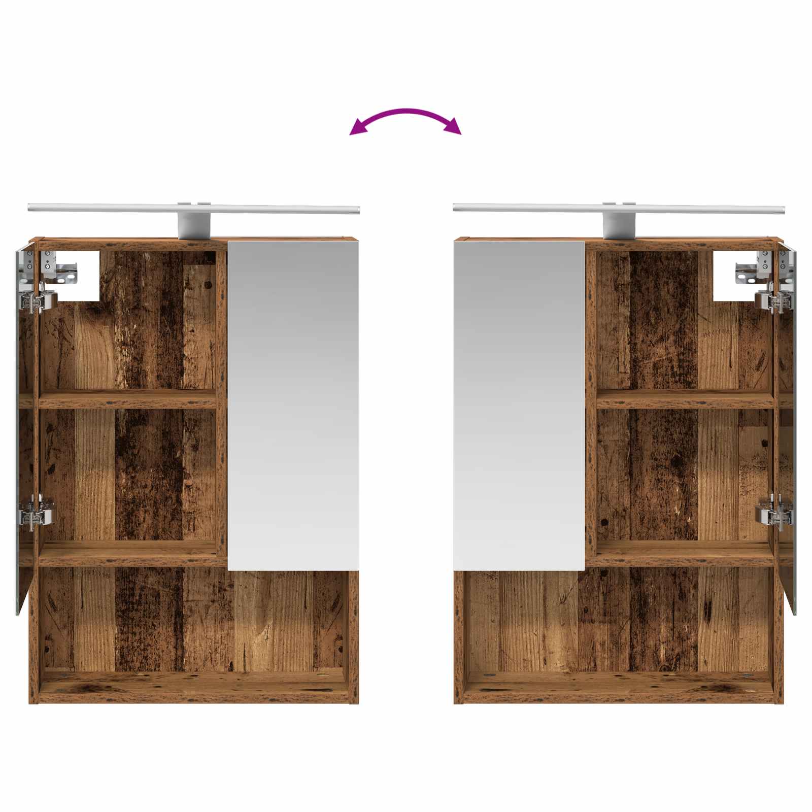 Bathroom Furniture Set 5 Pcs Engineered Wood And Glass
