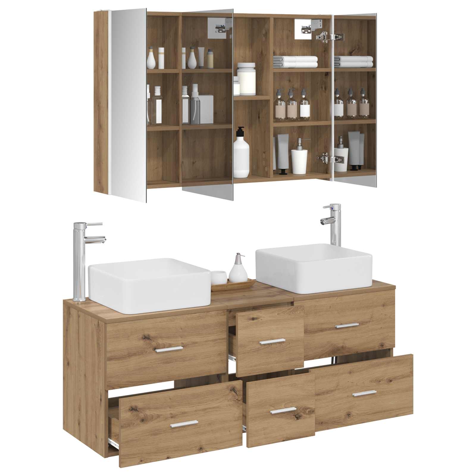 Bathroom Furniture Set 4 Pcs