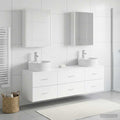 Bathroom Furniture Set 5 Pcs Engineered Wood And Glass