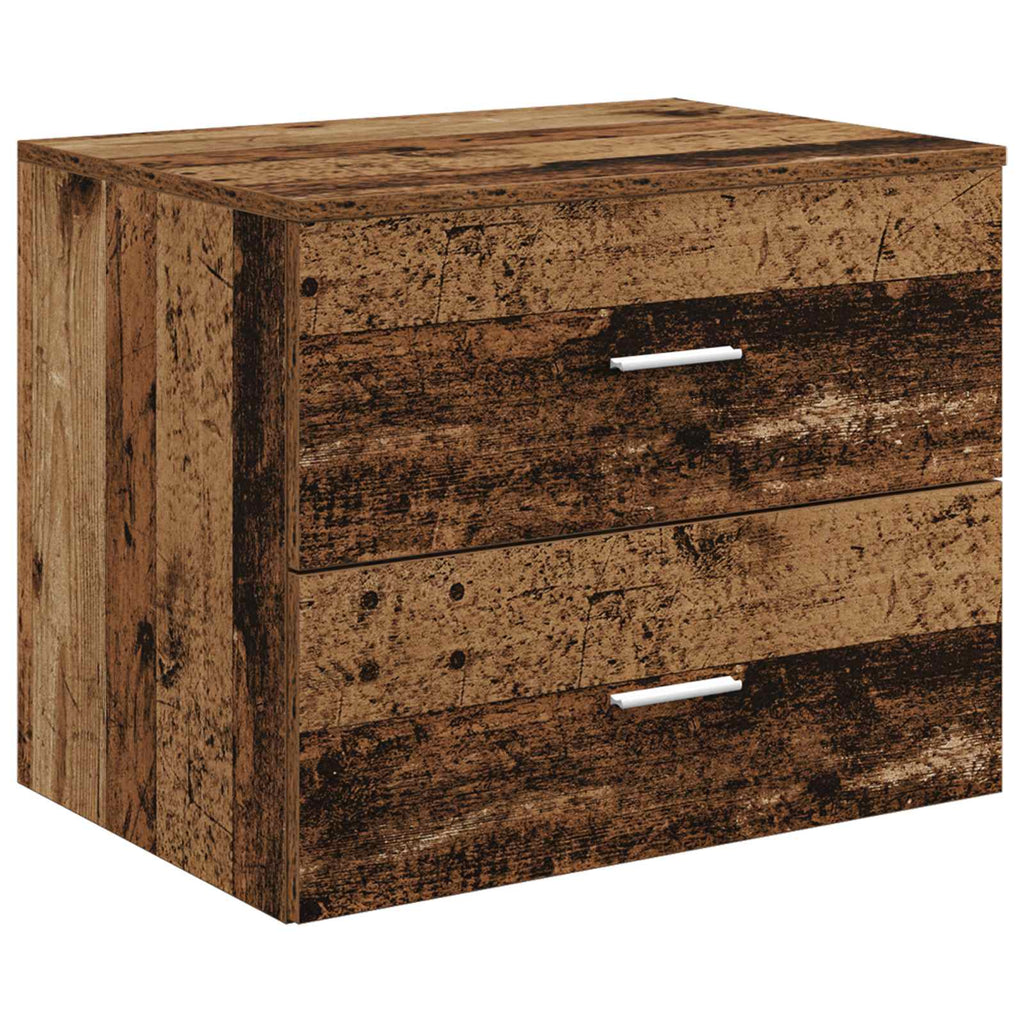 Bathroom Furniture Set 5 Pcs Engineered Wood And Glass