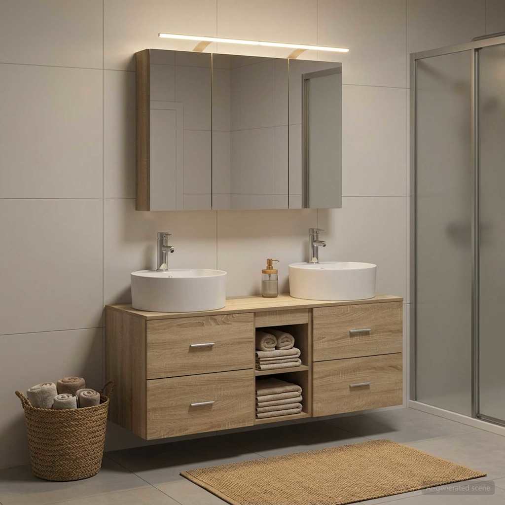 Bathroom Furniture Set 4 Pcs