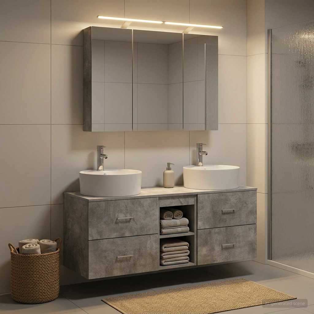 Bathroom Furniture Set 4 Pcs