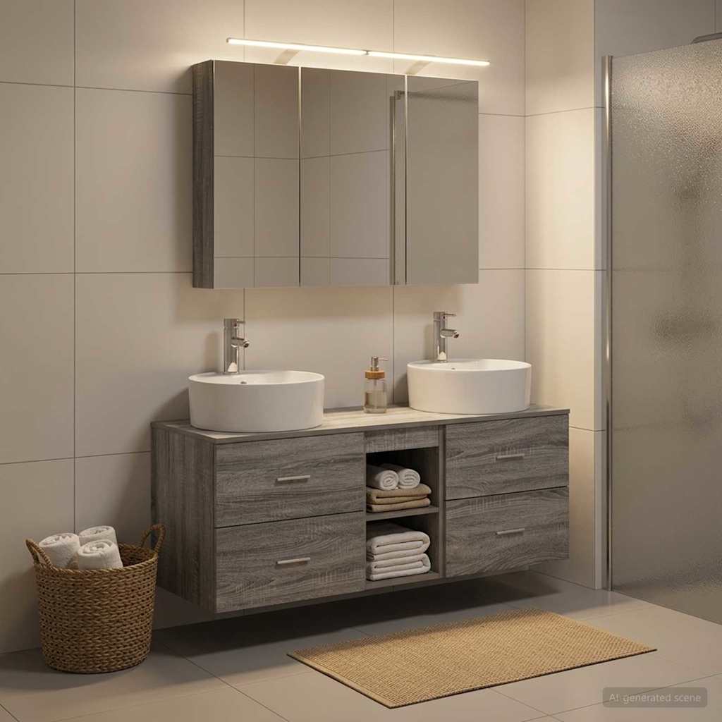 Bathroom Furniture Set 4 Pcs